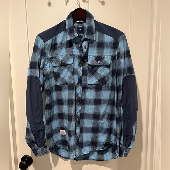 Norrona Svalbard Flannel Shirt, Blue- Men’s Small NWOT - Picture 2 of 6